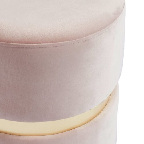 Viola Round Ottoman in Pink - Image 3