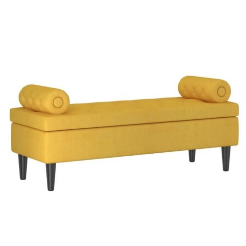 Adith Storage Ottoman in Mustard