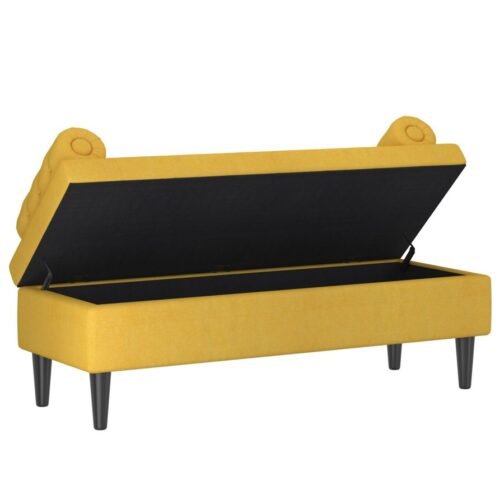 Adith Storage Ottoman in Mustard - Image 3