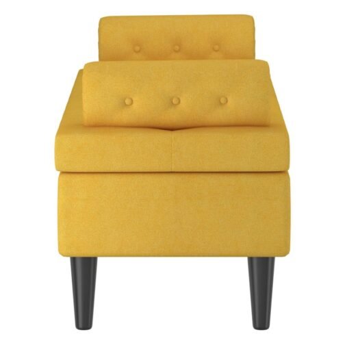 Adith Storage Ottoman in Mustard - Image 6