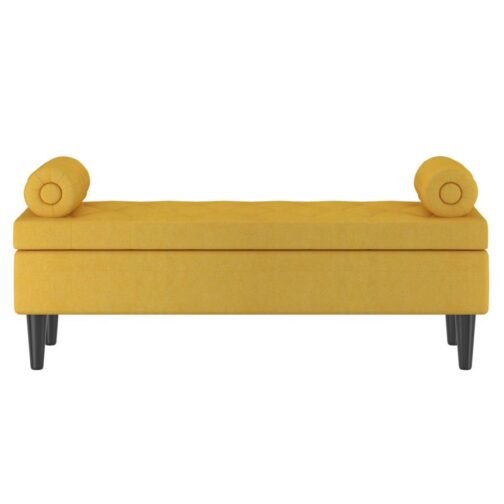 Adith Storage Ottoman in Mustard - Image 7