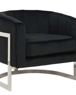 Arden Accent Chair in Black & Chrome