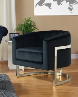 Arden Accent Chair in Black & Chrome