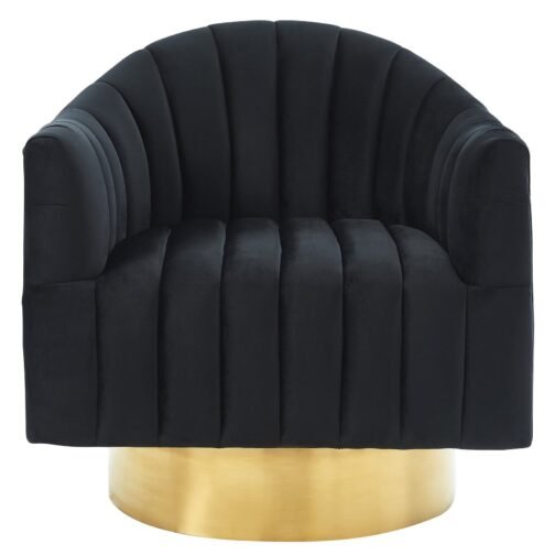 Tina Accent Chair in Black & Gold - Image 3