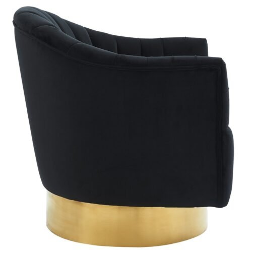 Tina Accent Chair in Black & Gold - Image 4