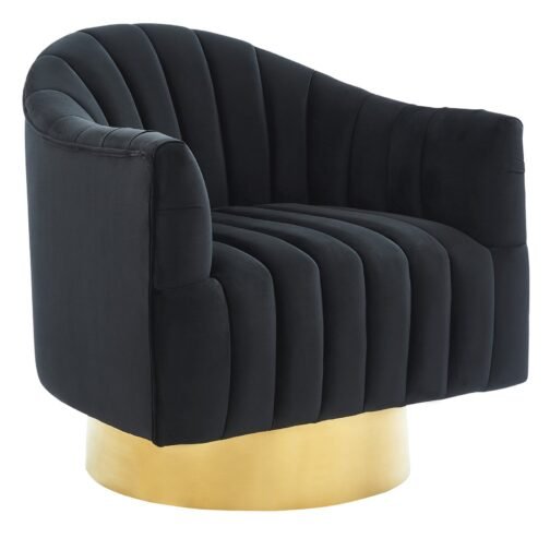 Tina Accent Chair in Black & Gold