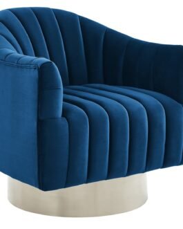 Tina Accent Chair in Blue & Silver