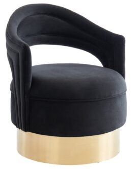 Quinn Accent Chair in Black & Gold