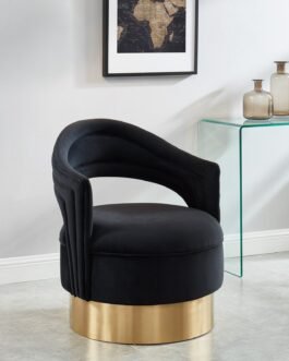 Quinn Accent Chair in Black & Gold