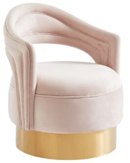 Quinn Accent Chair in Blush & Gold