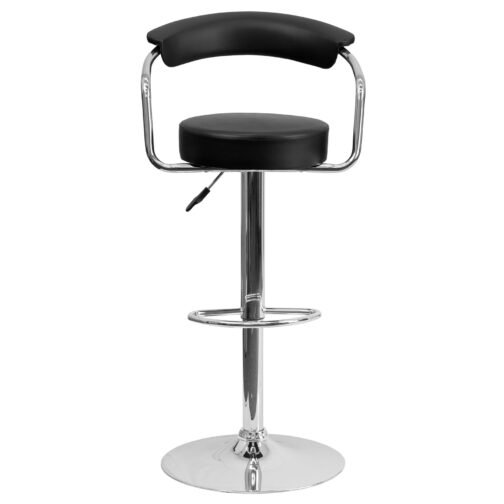 11068 Black Bar Stool FINISH: Black