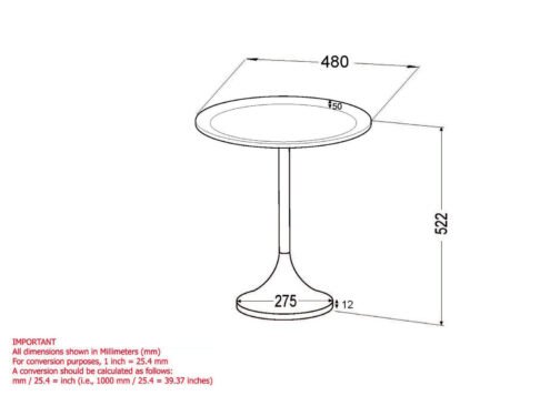 Matt Accent Table in Grey - Image 6