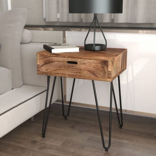 Jayda Accent Table in Natural Burnt - Image 2