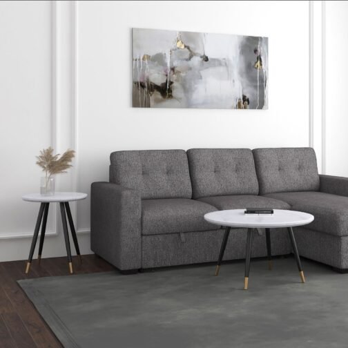 Ray Round Accent Table in White - Image 6