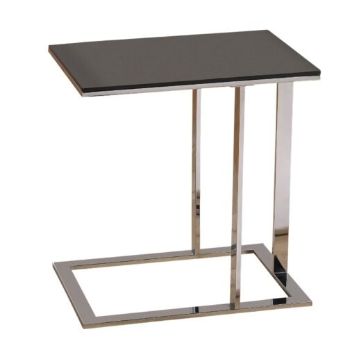 Dom Accent Table in Chrome & Black