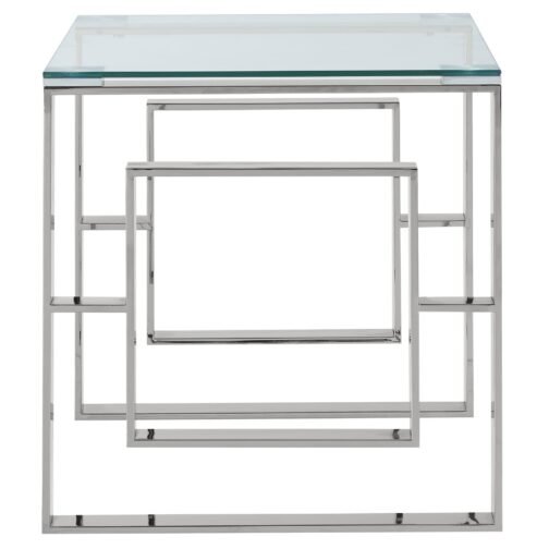 Rose Accent Table in Silver - Image 3