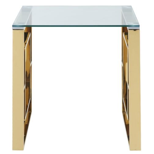 Rose Accent Table in Gold - Image 2