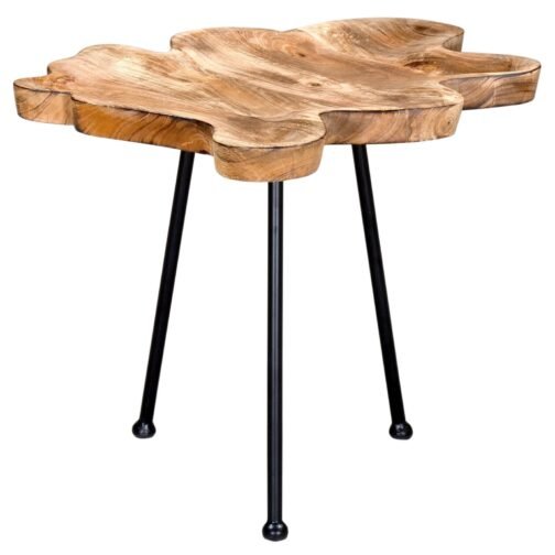 Paris Accent Table in Natural with Black Legs