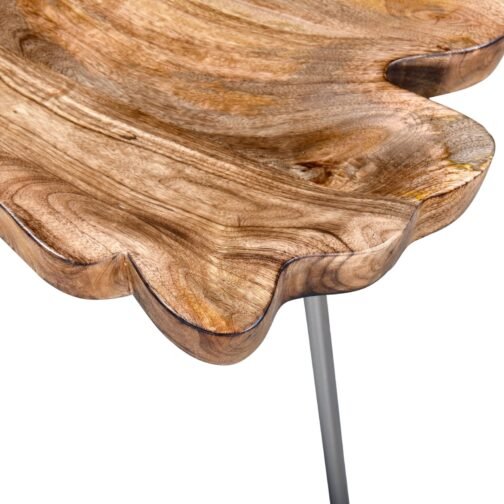 Paris Accent Table in Natural with Chrome Legs - Image 5
