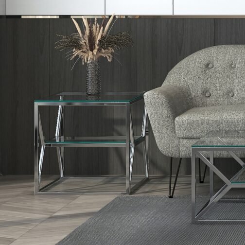 Ragor Accent Table in Silver - Image 2