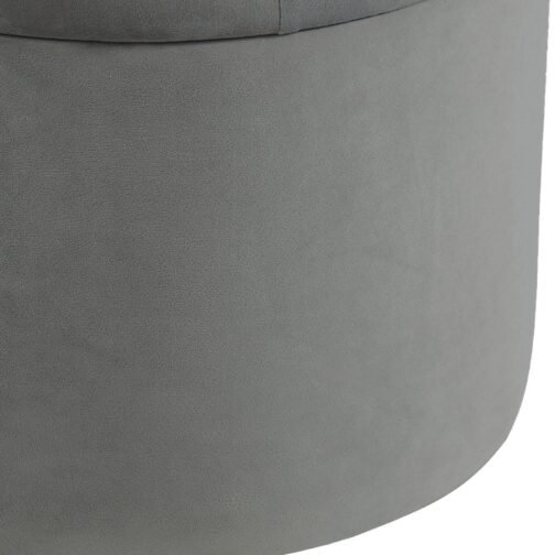 Leo Accent Table & Storage Ottoman Set in Grey - Image 7