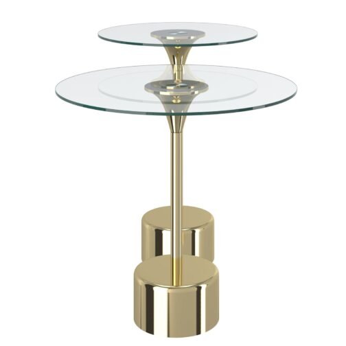 Daisy 2pc Accent Table Set in Gold - Image 3