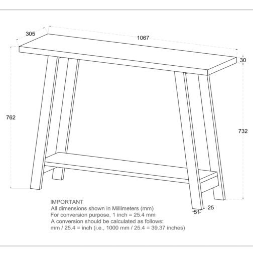 Lisa Console Table in Walnut - Image 7