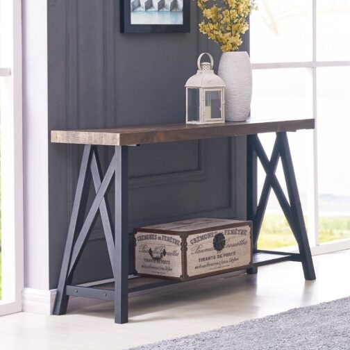 Port Console Table in Rustic Oak - Image 5