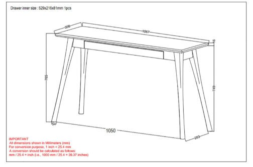 Tinu Console Table in Walnut - Image 8