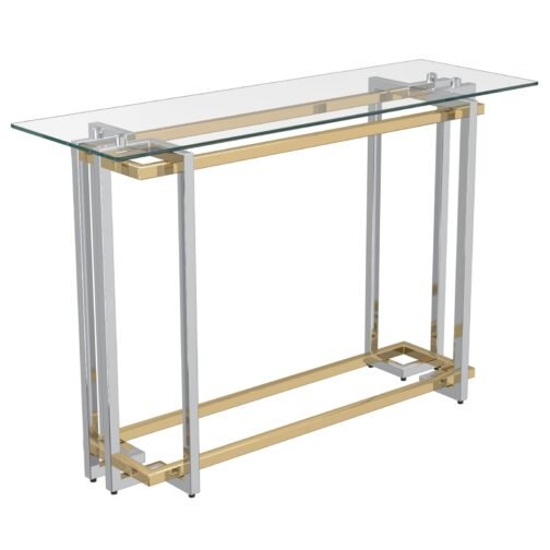 Flora Console Table in Silver and Gold