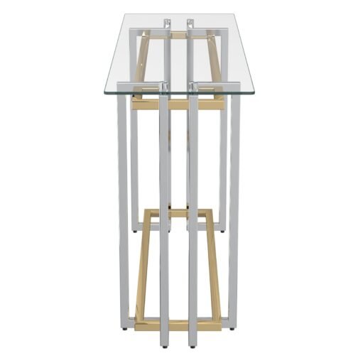 Flora Console Table in Silver and Gold - Image 3