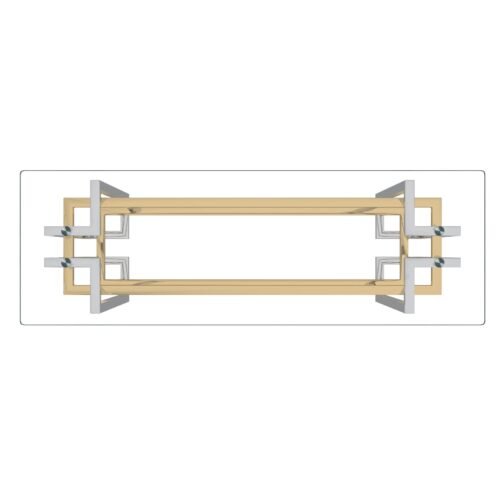 Flora Console Table in Silver and Gold - Image 4