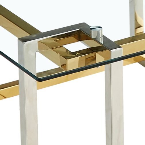Flora Console Table in Silver and Gold - Image 5