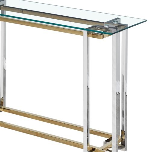 Flora Console Table in Silver and Gold - Image 6