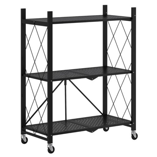 Kuby Foldable 3-Tier Shelf in Black