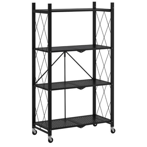 Kuby Foldable 4-Tier Shelf in Black