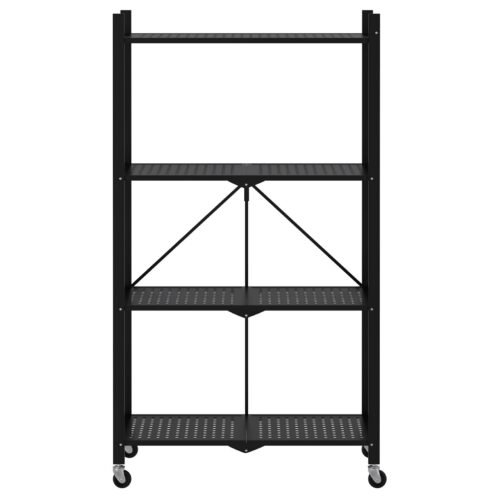 Kuby Foldable 4-Tier Shelf in Black - Image 4