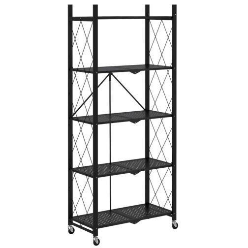 Kuby Foldable 5-Tier Shelf in Black