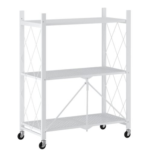 Kuby Foldable 3-Tier Shelf in White