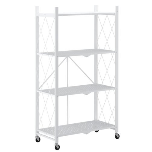 Kuby Foldable 4-Tier Shelf in White