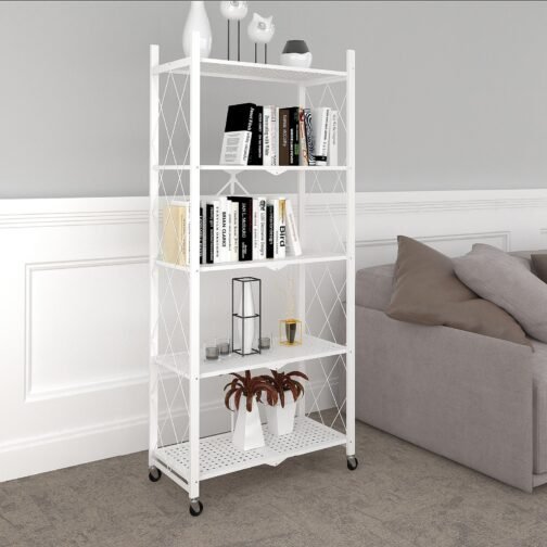 Kuby Foldable 5-Tier Shelf in White - Image 2