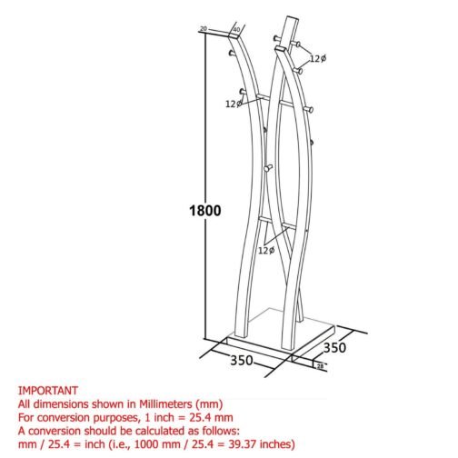 Lina Coat Rack in Brushed Nickel - Image 3