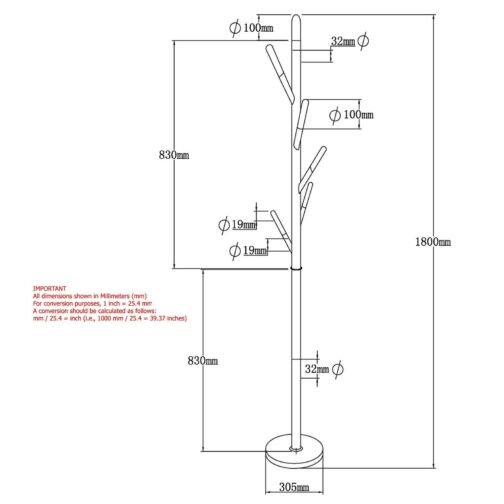Tanna Coat Rack in Black - Image 4