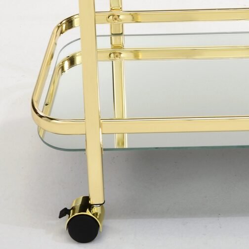 Prime 2-Tier Bar Cart in Brass - Image 6