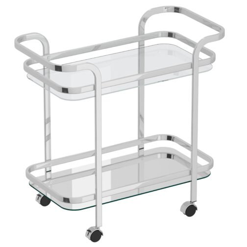 Prime 2-Tier Bar Cart in Chrome