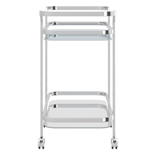 Prime 2-Tier Bar Cart in Chrome - Image 3