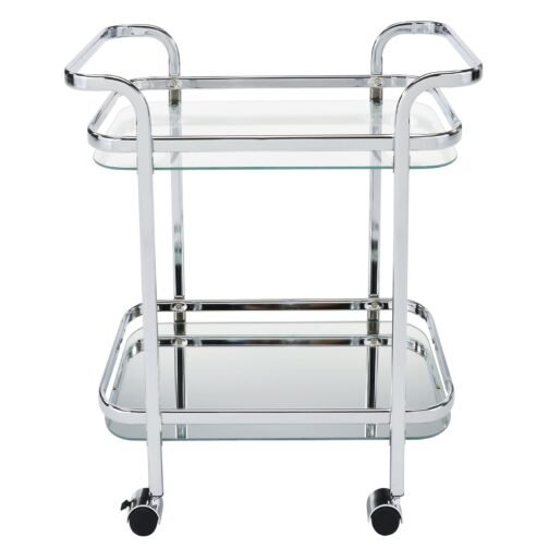 Prime 2-Tier Bar Cart in Chrome - Image 4