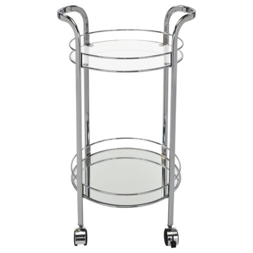 Meena 2-Tier Bar Cart in Chrome - Image 2