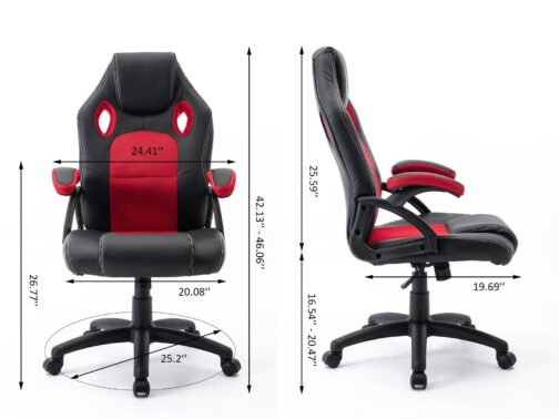 Neo Red & Black PC Office Chair - Image 7