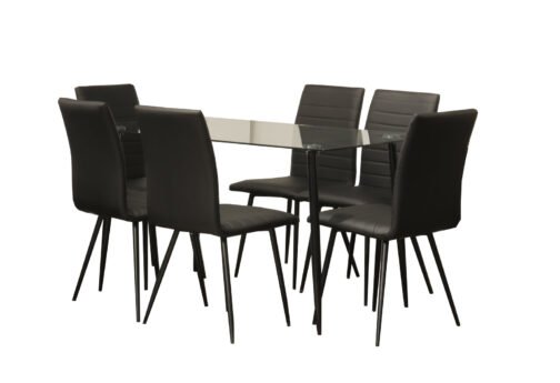 Abbot Dining Set 7 Pcs (available Black & Grey) - Image 4